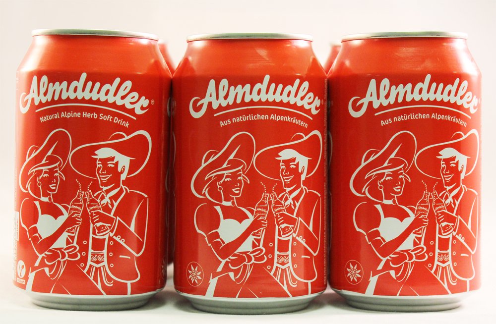 Almdudler Soda (Austrian Limonade) 11.2 Fluid Ounces (6 pack of Cans)