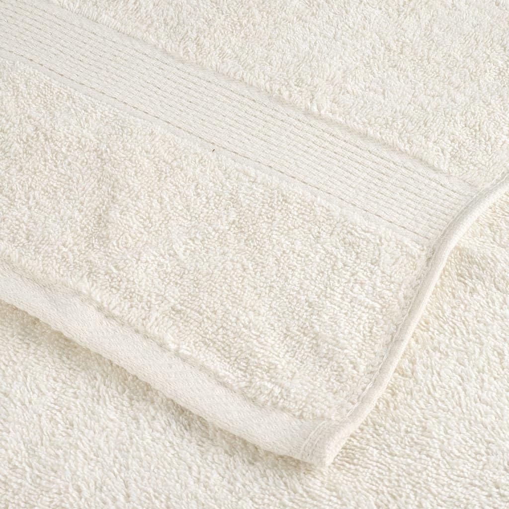 Home Garden - Asciugamani per ospiti, 2 pezzi, 30 x 50 cm, 600 g/m², colore: Panna