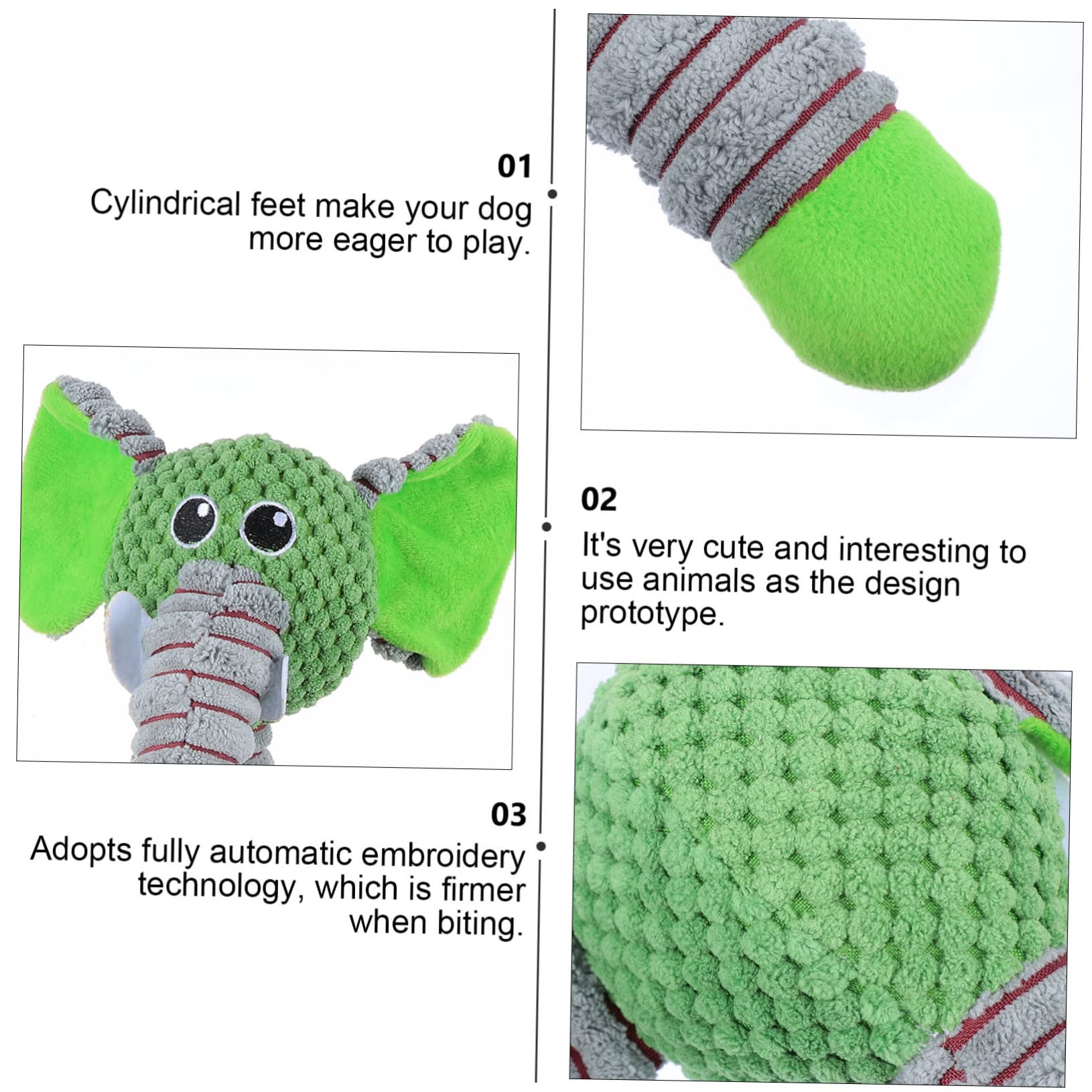 BESPORTBLE 2piezas Juguete Chirriante De Peluche para Perros para Cachorros y Perros Medianos Resistente Mordidas Diseño Ergonómico para Limpieza para Jugar Casa y Fiestas De Mascotas
