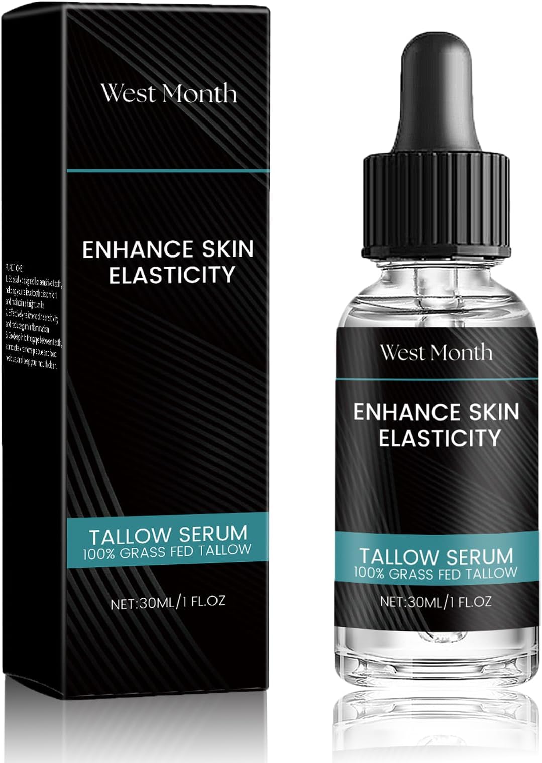 Men's Tallow Facial Serum with Vitamin C & Lavender Oil, Hydrating Anti-Wrinkle Moisturizer for Smooth Skin, 30ml