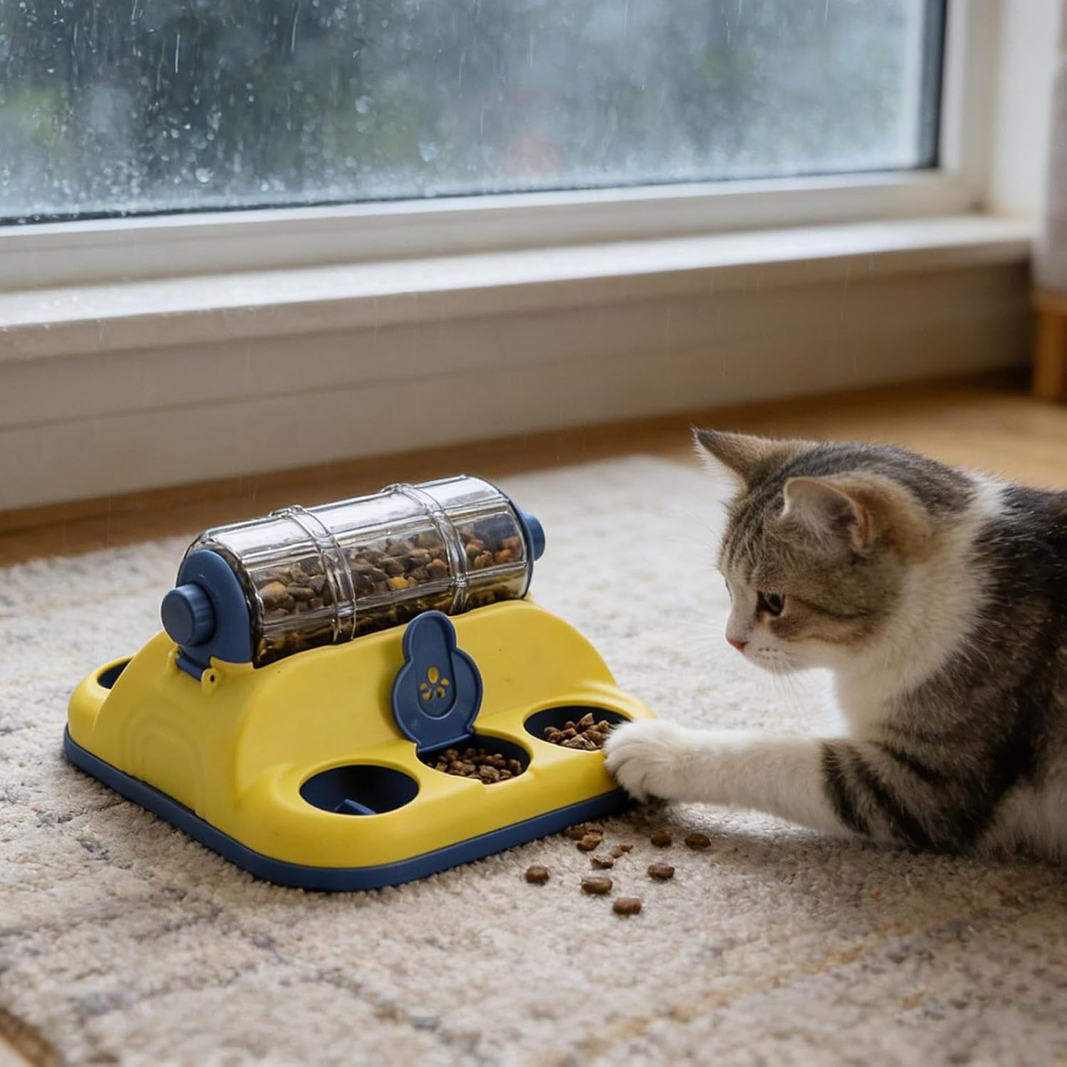 Dog Treat Toy - Funny Slow Feeder Brain Games for Interactive Dog Toys Food Dispenser | Engaging Design for Small Medium Pet Cat Kitten Training Boredom Enrichment Mental Stimulation Busy