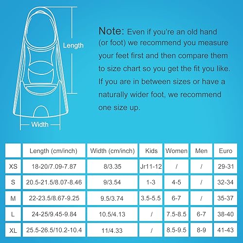 Miniatura 5 de Gintenco Aletas de natación para niños, aletas de entrenamiento de natación para natación, aletas de tamaño de viaje con bolsa de malla, aletas de