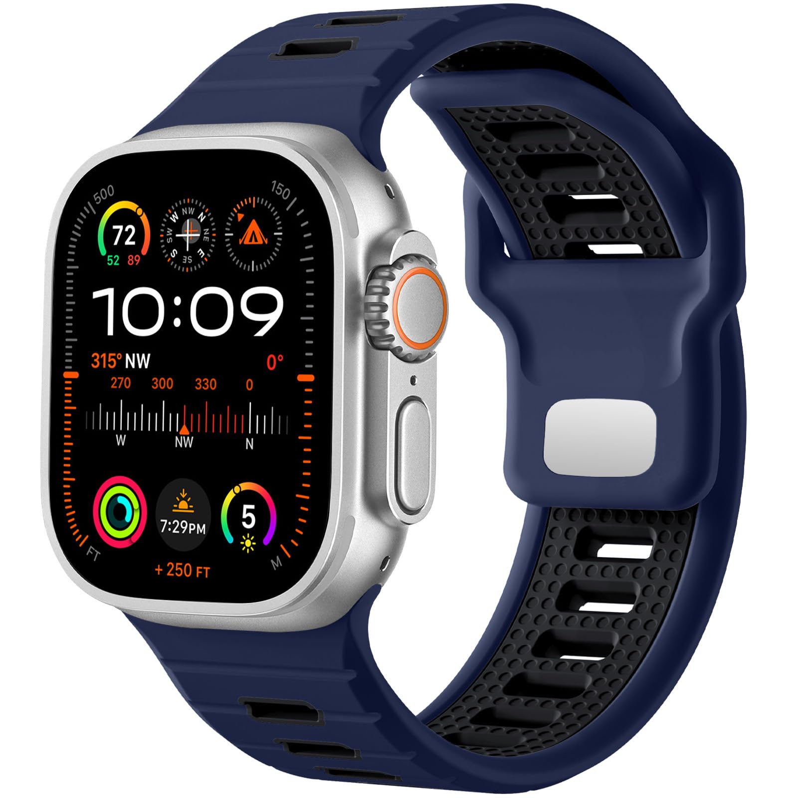 Odbeai Sport Band Compatible with Apple Watch Ultra 2 3/Ultra Band,Compatible with Apple Watch Bands for Men 49mm 46mm 45mm 44mm 42mm,Waterproof