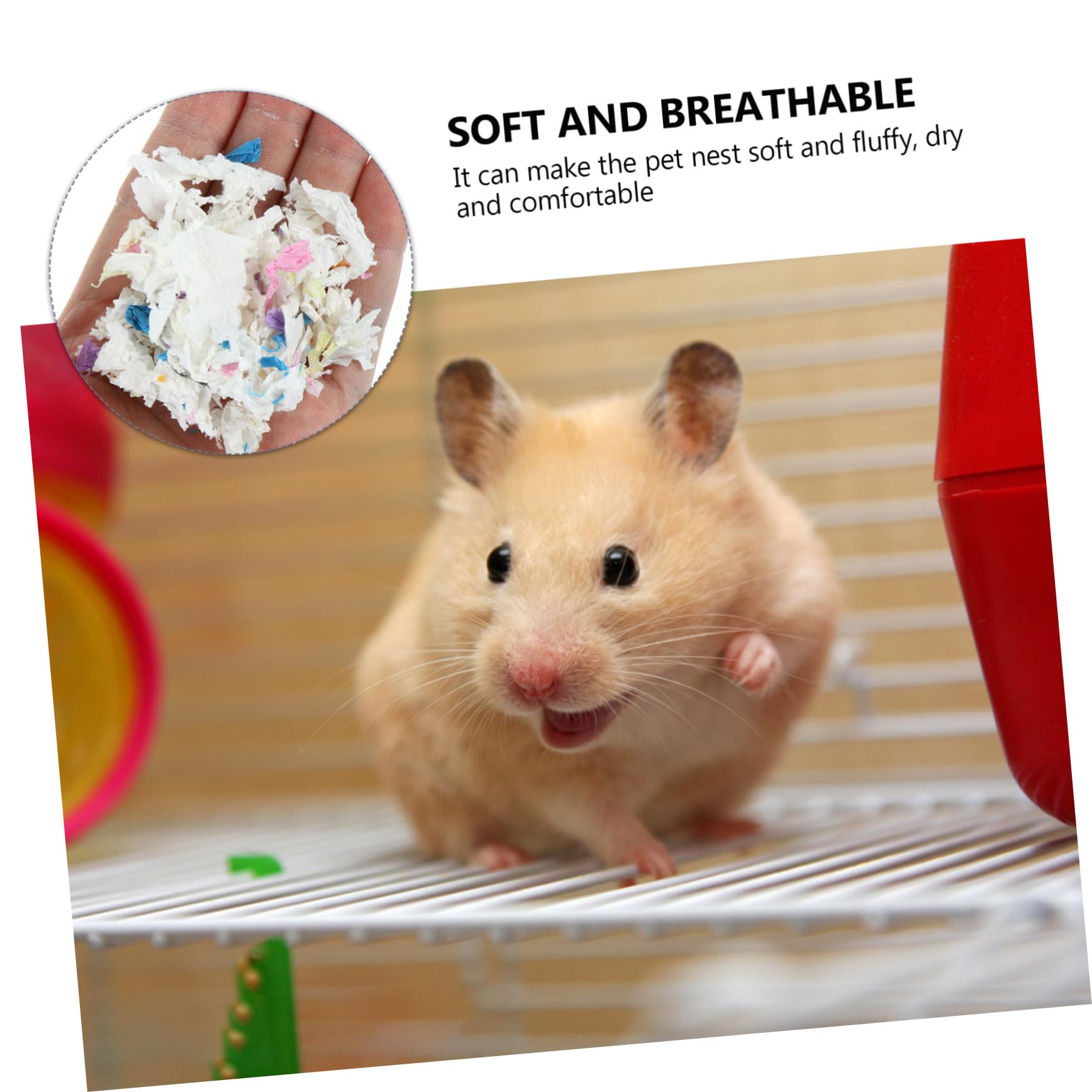 Letto Assorbente per Piccoli Animali Carta Super Assorbente 450g, Previene umidità e Odori per Conigli e Gerbilli in Gabbia