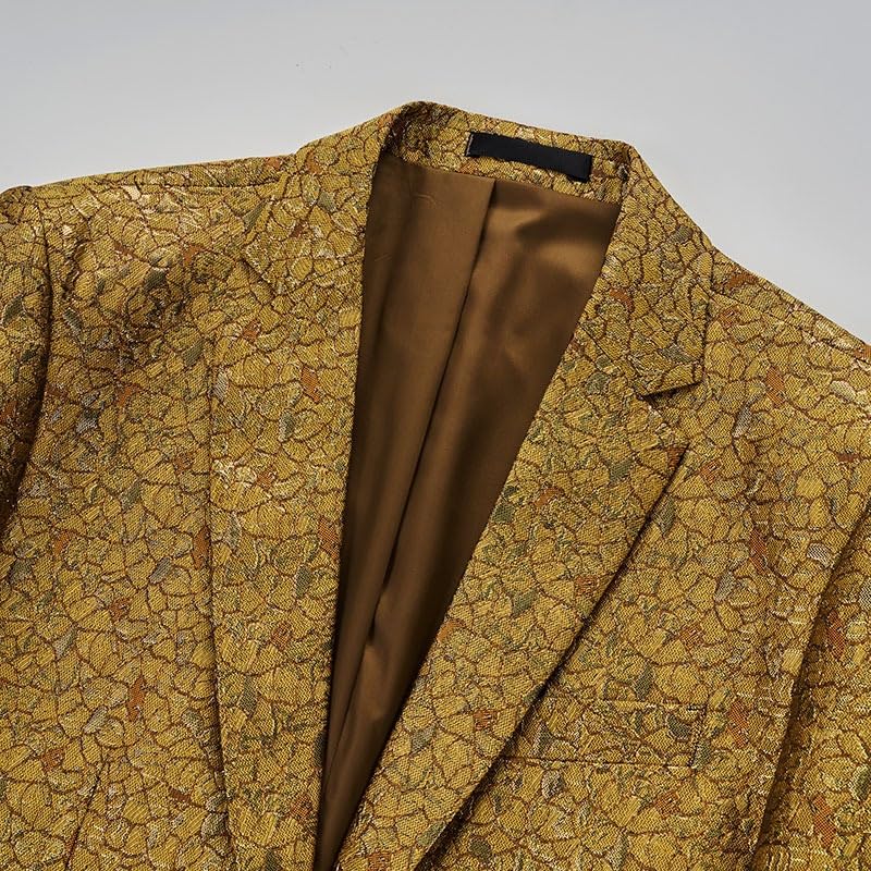 Business Casual Piece Suit Flower Suit Single Row Button Single Top Coat Jacket3