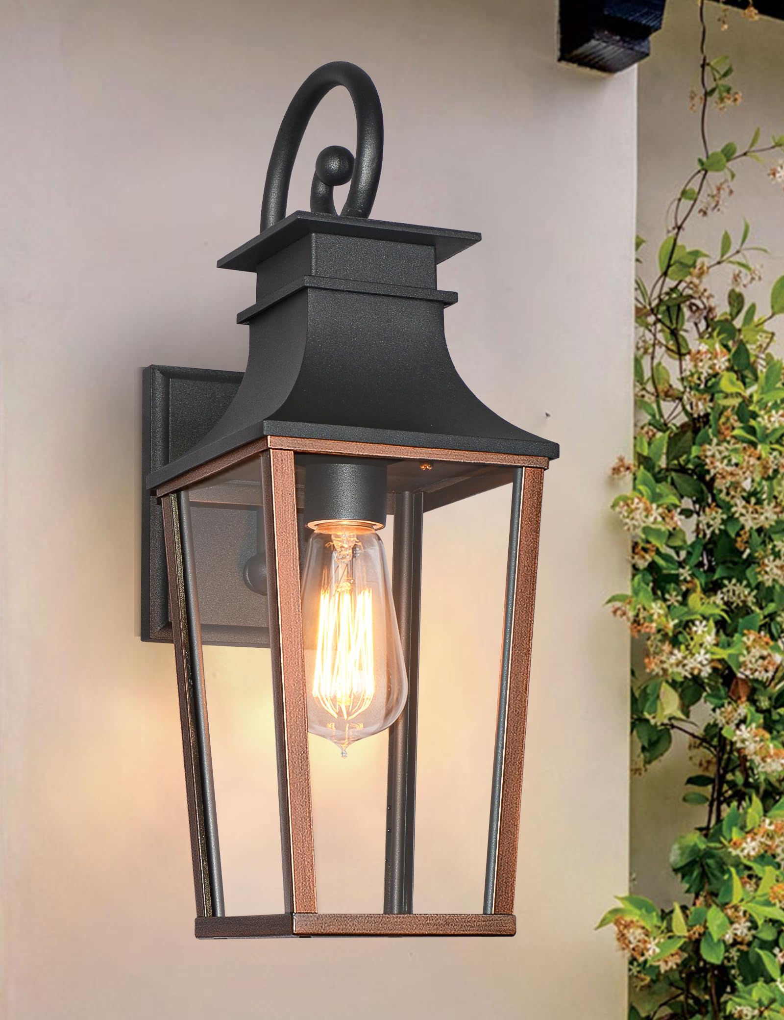 ALVIME Outdoor Wall Lights Fixture, Exterior Wall Lanterns, Waterproof&All-Weather Wall Sconce, Porch Outside Lights for Entryway, House Front Door Patio Garage, E26 Base&Toughened Glass Glass.