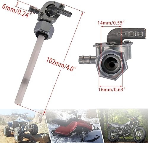 Miniatura 3 de Interruptor de combustible Petcock para Honda compatible ATC200E 1982 1983 1984 Big Red 200 TRX200 1984 TRX 200