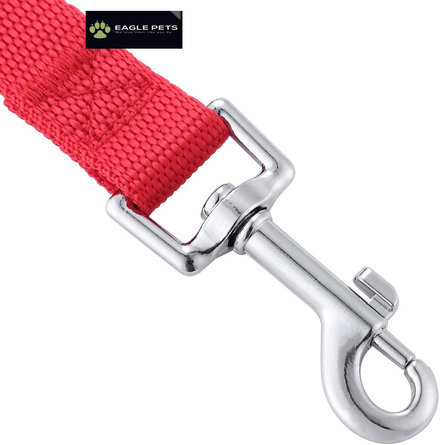 Eagle Pets Nylon Dog Training Leash Long for Training,Walking .Best for Medium to Large Dogs. (RED, 20FT) 1