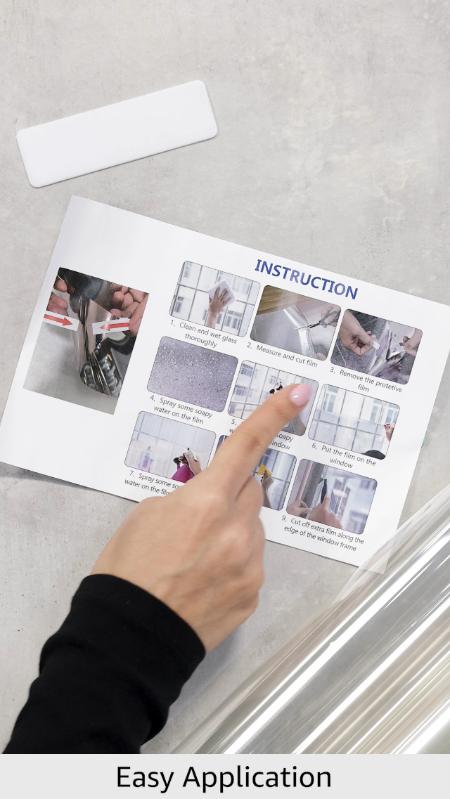 Película de seguridad y protección para ventanas Queenbox 20in x 10ft miniatura 7