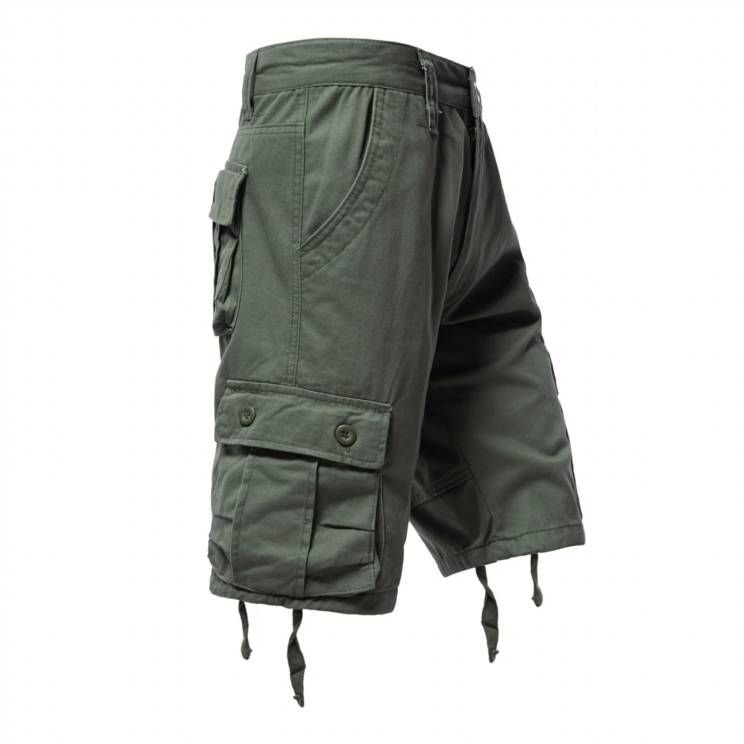 Pantalones cortos cargo de algodón para hombre, con múltiples bolsillos, pantalones cortos deportivos casuales para senderismo, estilo Y2K
