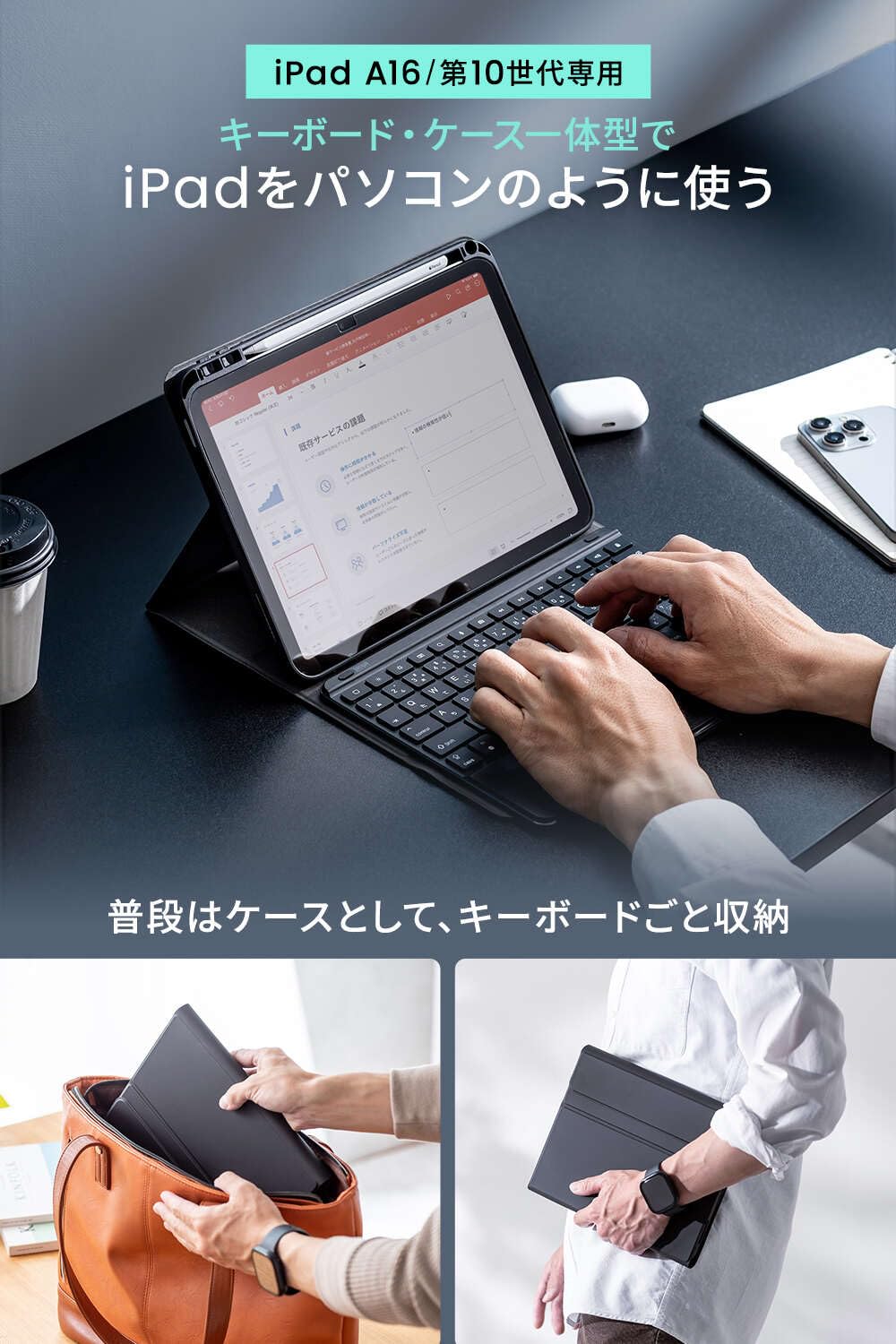 Amazon.co.jp: サンワダイレクト キーボード iPad専用 ケース付き A16