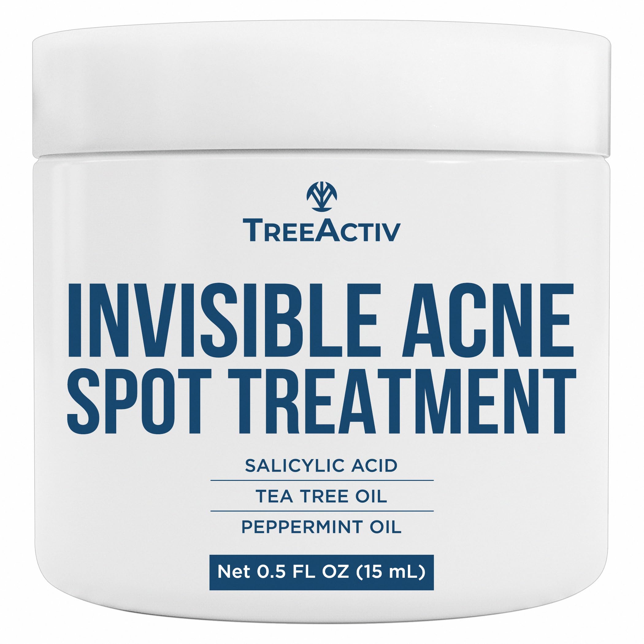 TreeActiv Invisible Acne Spot Treatment, 150+ Treatments, Salicylic Acid & Tea Tree Oil No Show Spot Treatment for Cystic & Hormonal Acne, Works for Blackheads & Whiteheads