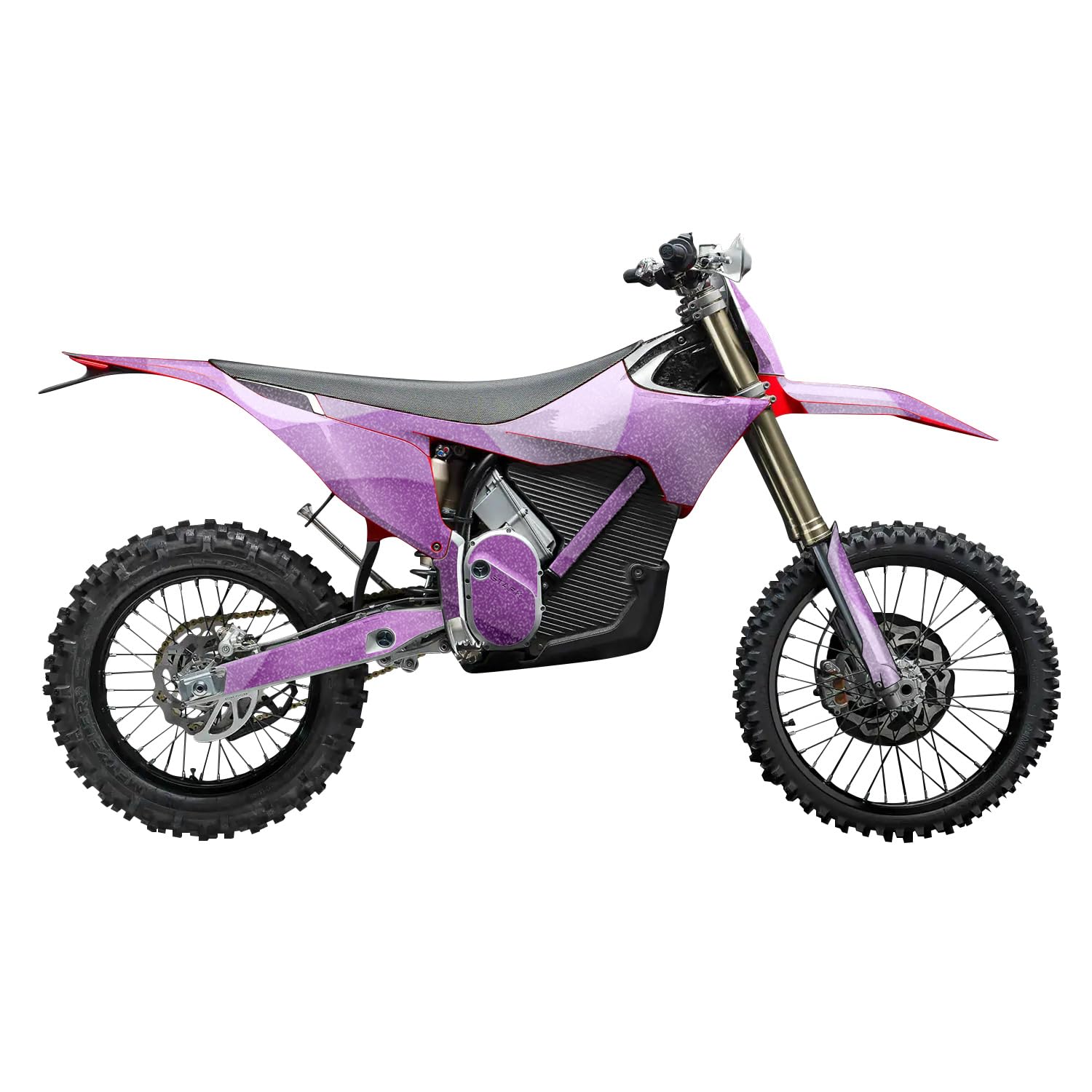 Glossy Glitter Stark Varg MX 2023-2025 Graphics Kit Wrap - Papercraft Purple - Varg MX Skin - Premium 3M Vinyl Protective Wrap Decal Cover - Easy to Apply | Crafted in The USA by MightySkins