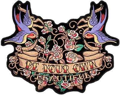 Be Your Own Beautiful Bluebird Tattoo Patch, Medium Size