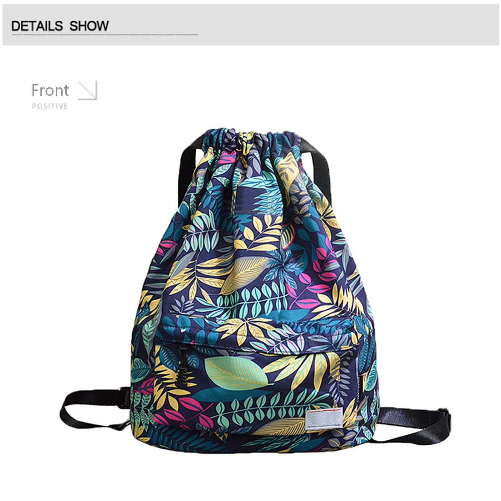 Borsa Sportiva Impermeabile Con Coulisse - Zaino Stringato Per Palestra, Nuoto E Scuola - Tasca Con Cerniera - Uomo E Donna - Foto 8