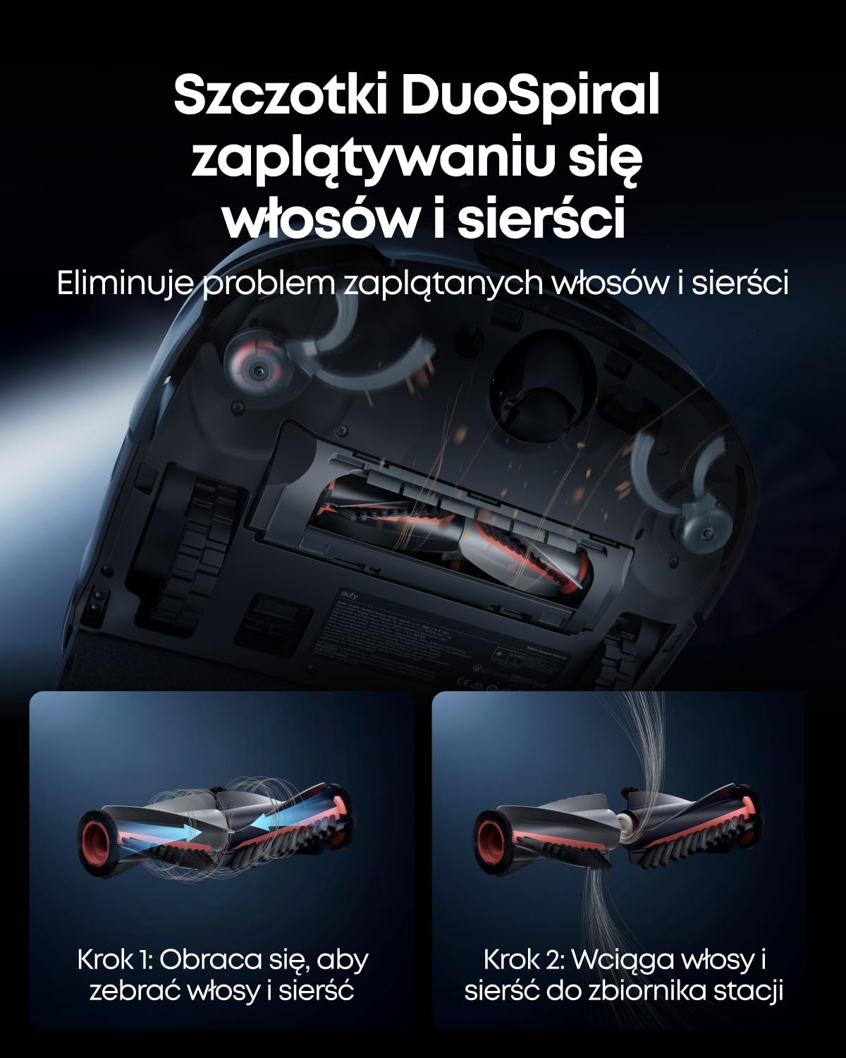 eufy S2 HydroJet robot odkurzający z funkcją wycierania, siła ssania 30 000 Pa i moc ssania 100 AW, Uniclean Station 12 w 1