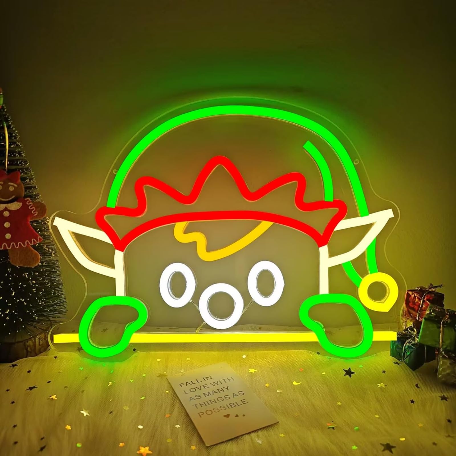 Cartoon Man LED Neon Sign Dimmable Acrylic Decorative Lamp Light up Sign for Bedroom Living Room Bar Kitchen Party Wedding Art Wall Decor