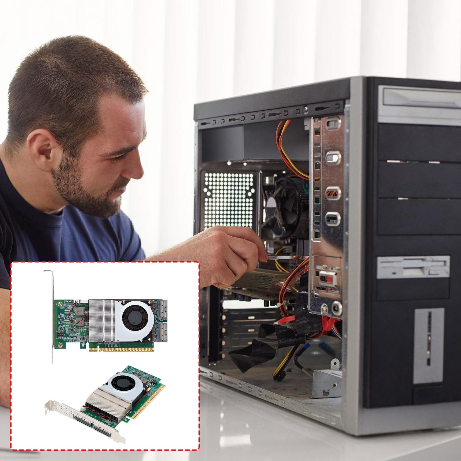 Scheda Retimer PCIe 5.0 X16 F Scheda Grafica GPU Equipaggiata Video Esterno Espansione Hard Disk Espansione Veloce Retimer Velocità