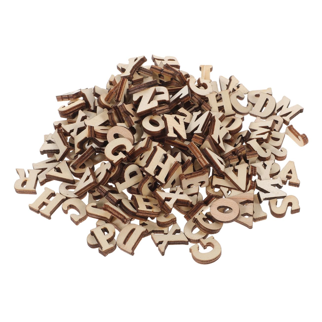 ARTIBETTER 400pcs Wooden Alphabet Letters for Crafts Natural Wood Decorations Smooth Surface Letters for Home Decor Shower Weddings High