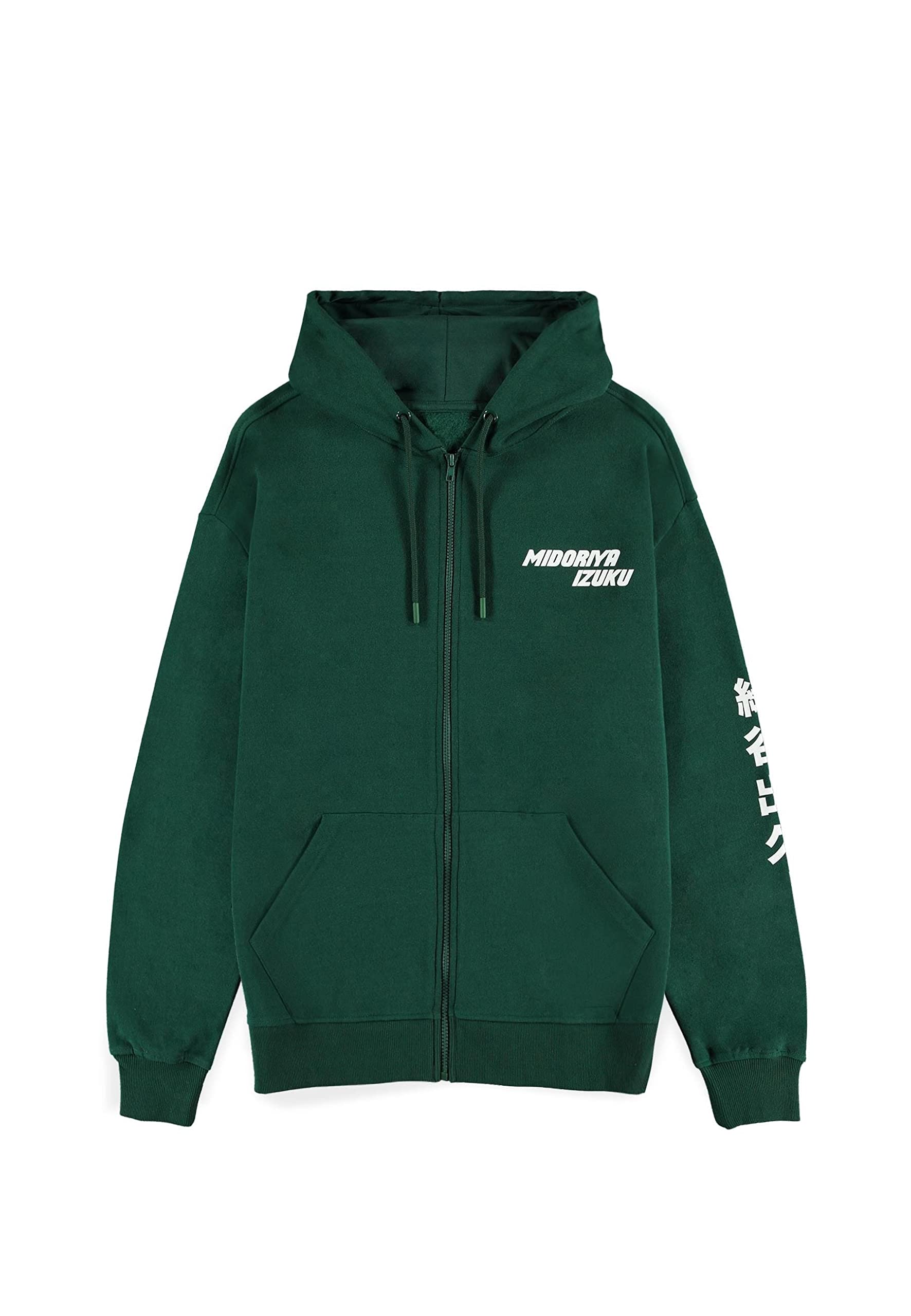 Difuzed My Hero Academia – Deku Uomo Zip Felpa con Cappuccio Unisex-Bambini e Ragazzi