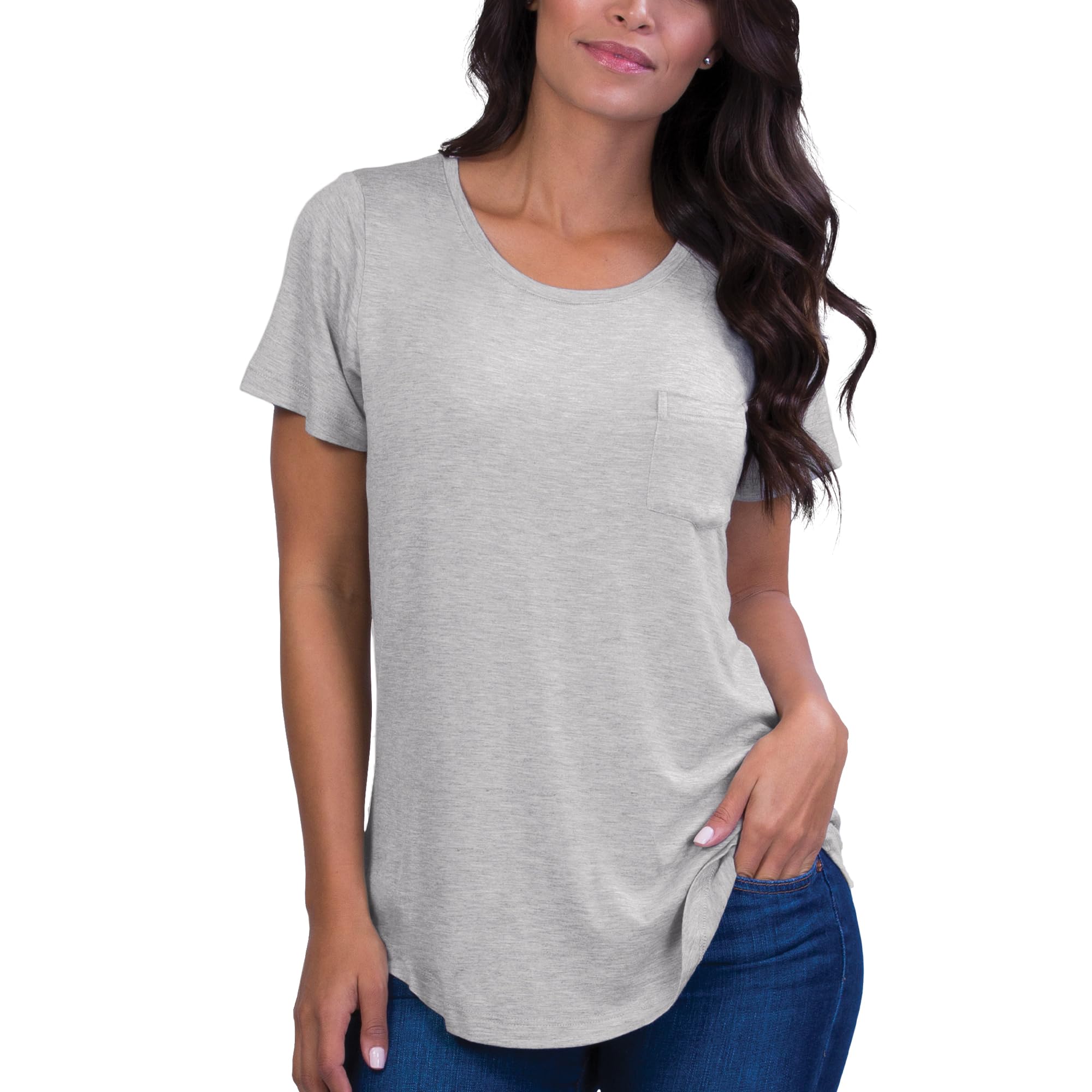 Belly Bandit Damska idealna koszulka do karmienia macierzyństwa popoporodowa ciąża karmienie piersią T-shirt