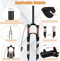 Vista 2 de BUCKLOS Horquilla MTB de Suspensión de Aire de 120mm para Viaje, 26/27.5/29, Ajuste de Rebote 1 1/8 Tubo Recto/Conico QR 9mm, Bloqueo Manual/Remoto