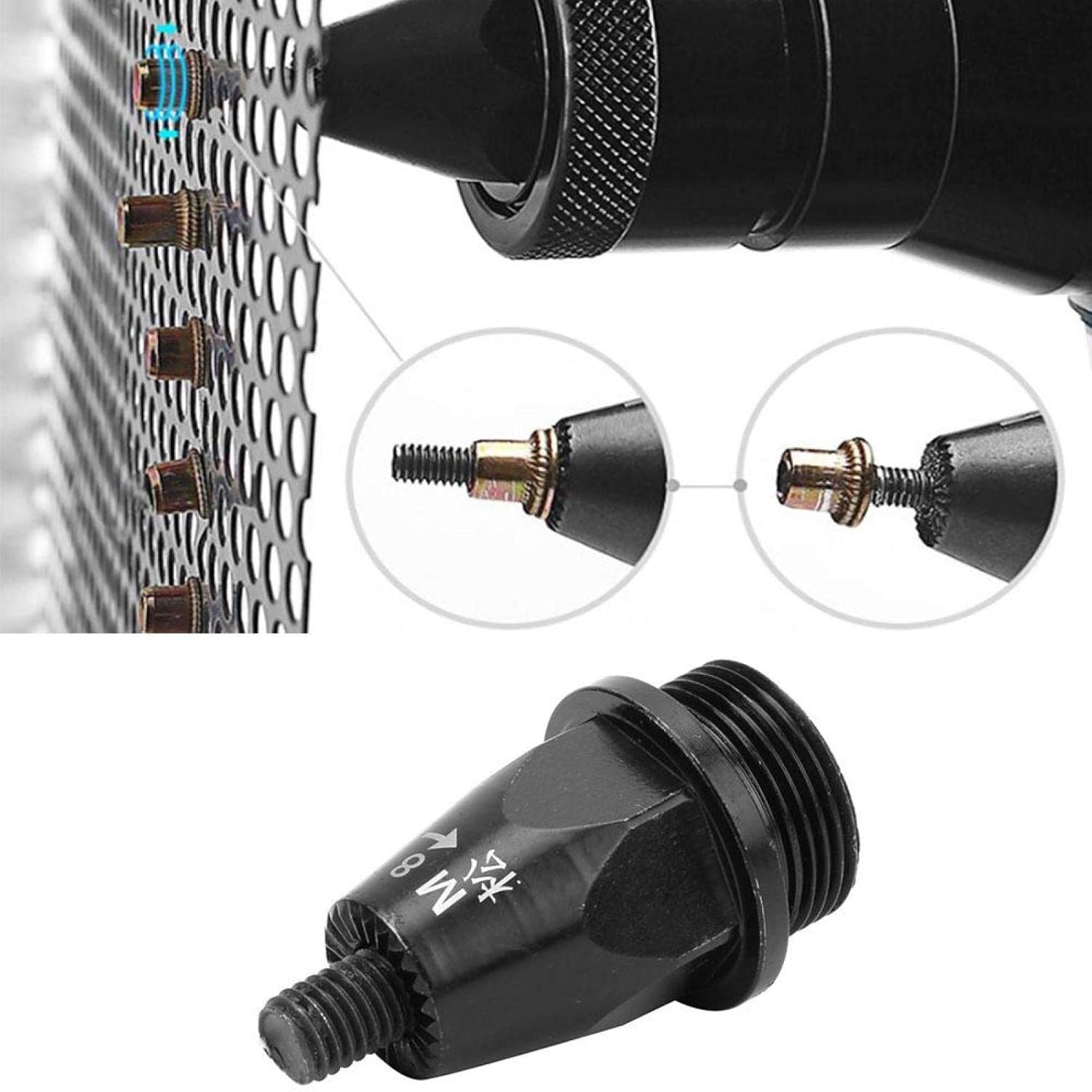 Riveting Tool, Replacement Pneumatic Riveter Head, 4 Sizes Universal ...