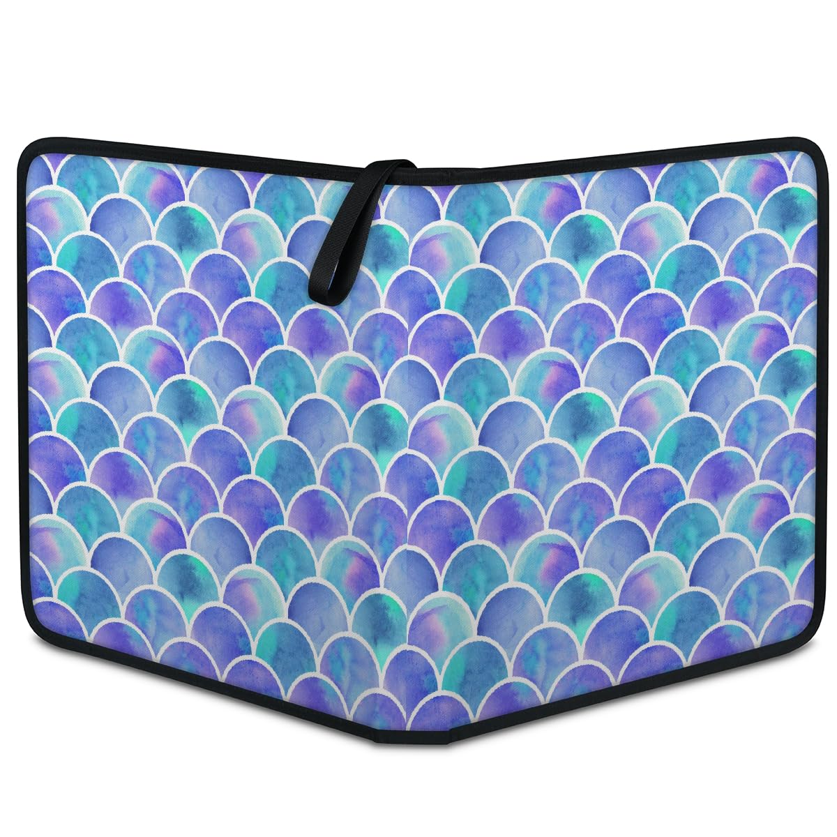 Raccoglitore per carte collezionabili con 4 tasche, motivo squame di sirena, con maniche rimovibili, impermeabile, con cerniera, 50 pagine, capacità 400 carte