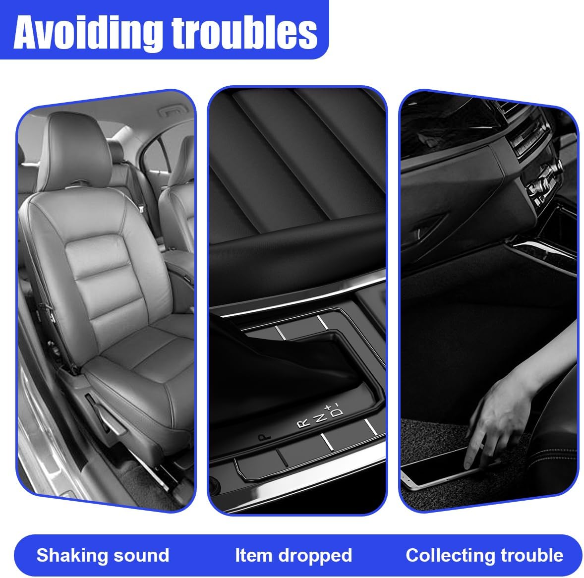 2PCS Car Seat Gap Filler Organizer, Car Center Console Side Plug with Storage Slot Prevent Falling, Multifunctional Vehicle Interior Phone Holder Accessories for Cars, Trucks, SUVs (Red)