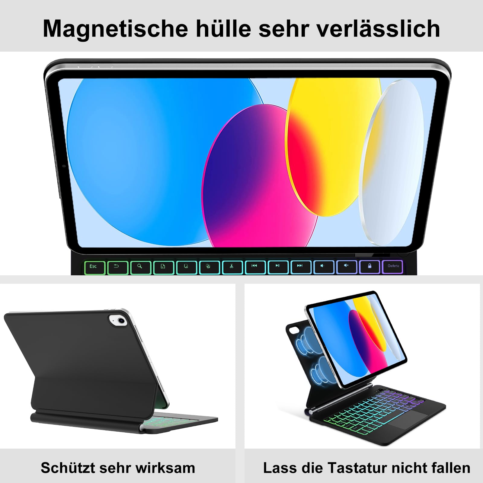 Occtingkind Magic Keyboard for iPad 11/10 Generation: Magnetic