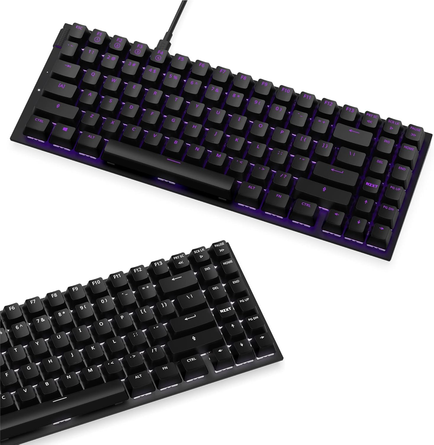 NZXT Function 2-2024 Full-Size Optical Gaming Keyboard | Illuminated RGB | 8K Polling Rate | Linear Optical Switches | Adjustable Actuation | Hot Swappable | Wrist Rest | Black UK (QWERTY) — view 10
