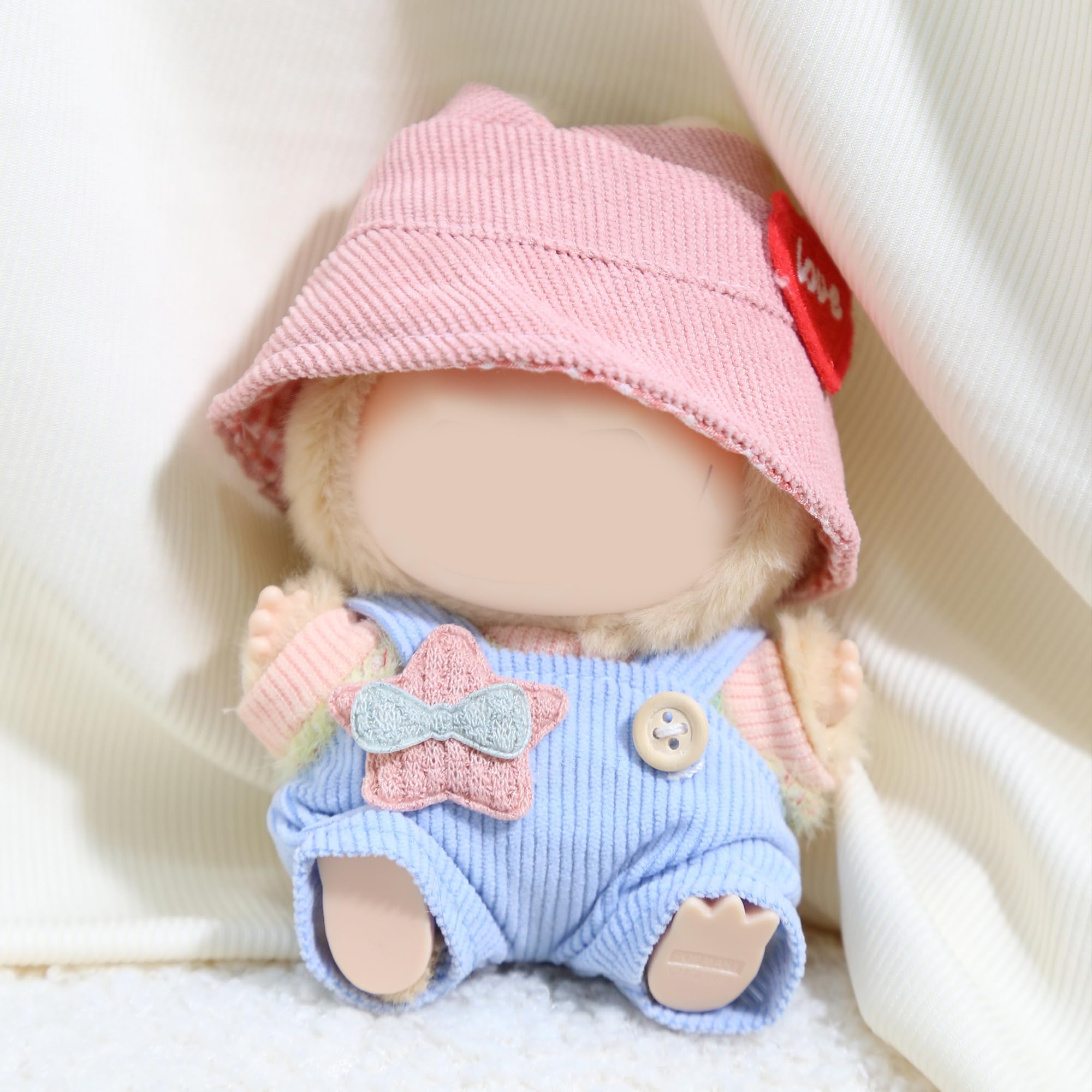 Plush Toy, Black Style Outfit Set for Doll, Toy Girl Clothes for Doll with Headband and Bow Tie,Perfect for Display or Play (Pink) - Image 3 thumbnail