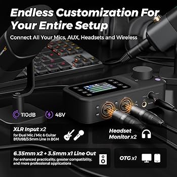 NearStream オーディオインターフェイス Amazon.com: NearStream Audio Interface with Pro Preamp, 10