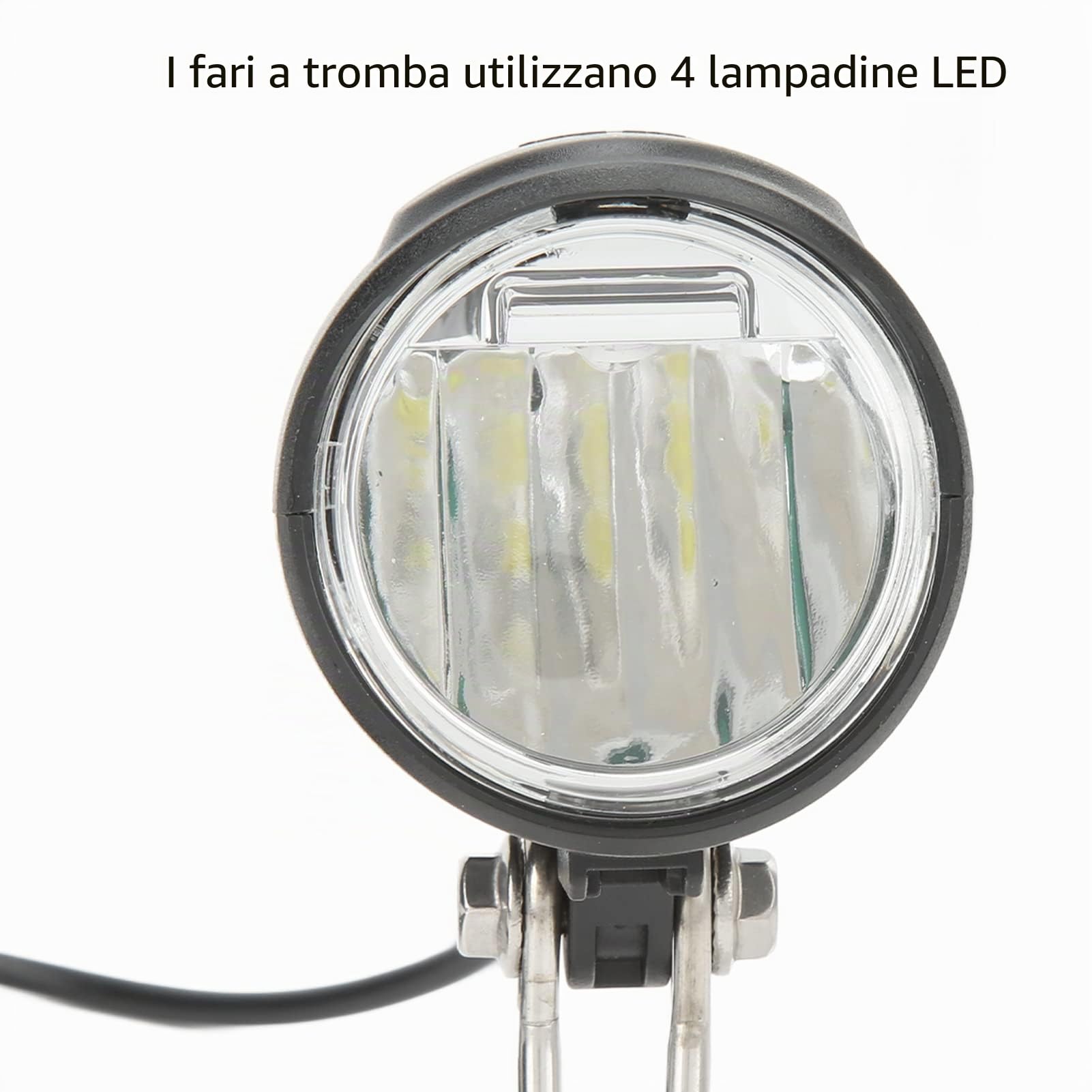 Fari per biciclette elettriche Kit luci posteriori Doppio interruttore Avvisatore acustico per bicicletta Set per biciclette