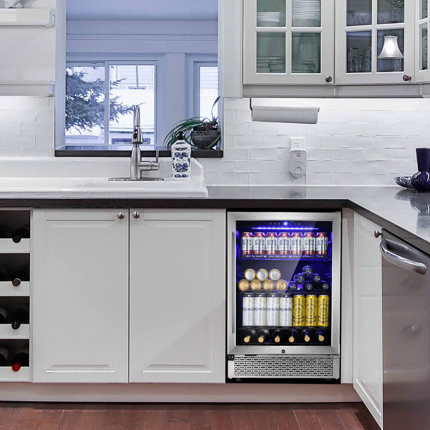 Antarctic Star 24 Inch Beverage Refrigerator Buitin Wine Cooler Mini