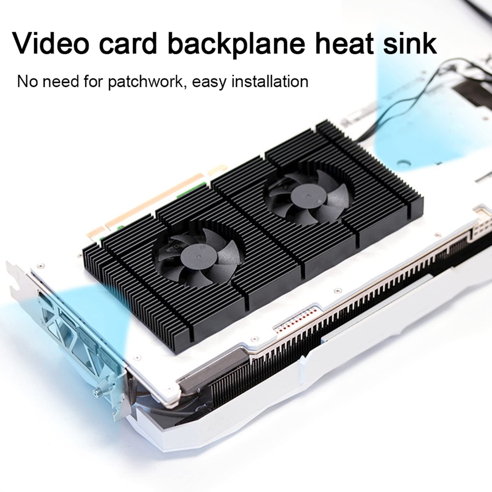 Disipador de calor trasero para tarjeta gráfica, ventilador de refrigeración GPU, bloque de GPU, enfriador de placa trasera para 3080 3090 3070 3070 ventilador de refrigeración de tarjeta
