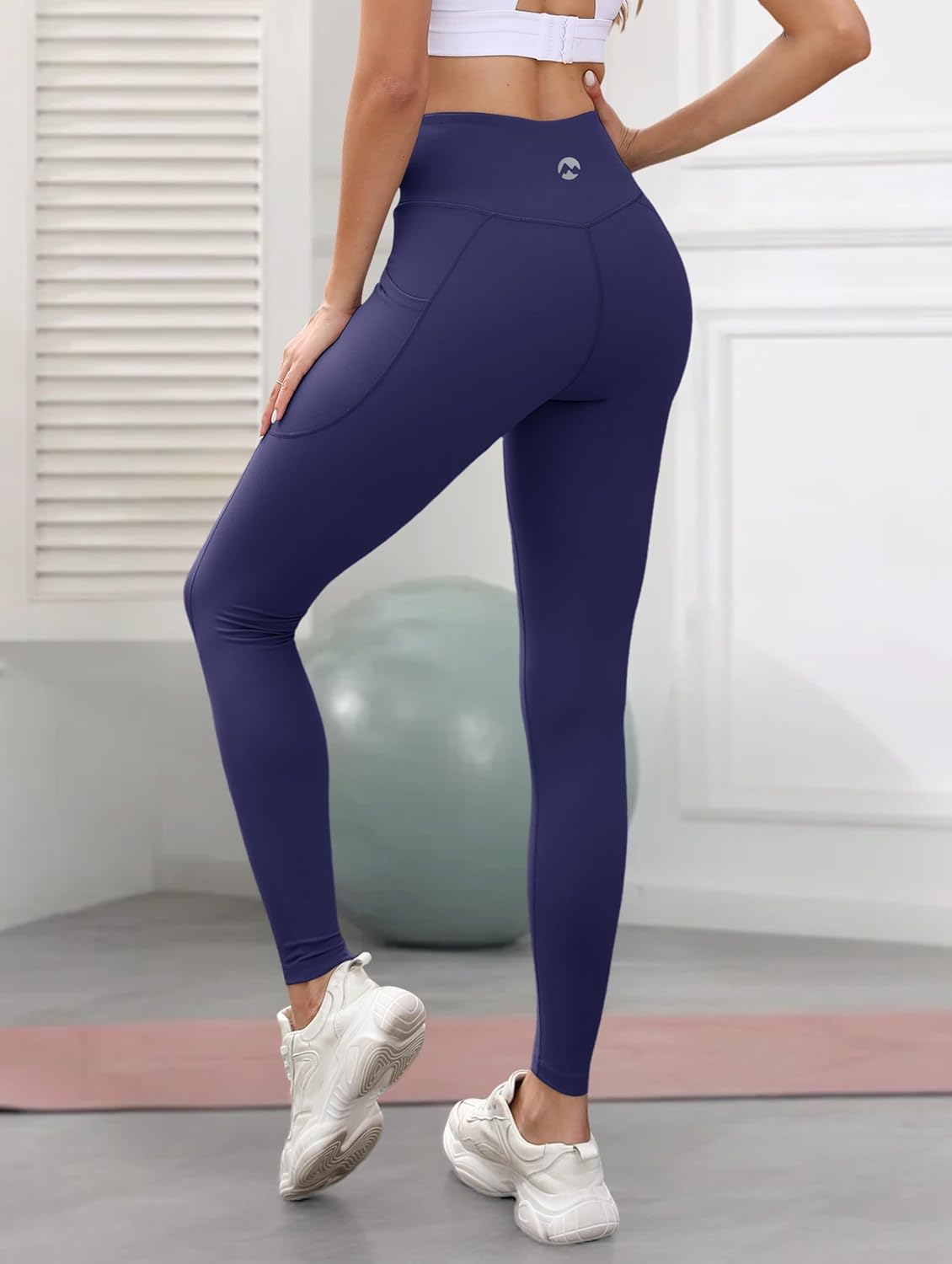 KevaMolly High Waist Leggings for Women Tummy Control Yoga Pants with Pockets Running Athletic Workout Leggings 4 Way Stretch - Image 2