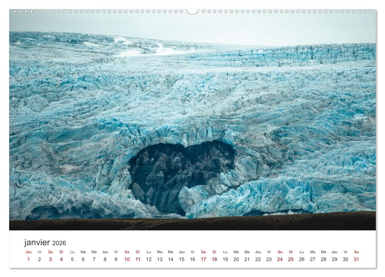 L'été sur les îles Svalbard (Calendrier mural 2026 DIN A2 vertical), CALVENDO calendrier mensuel: Glaciers, mousse et maisons colorées