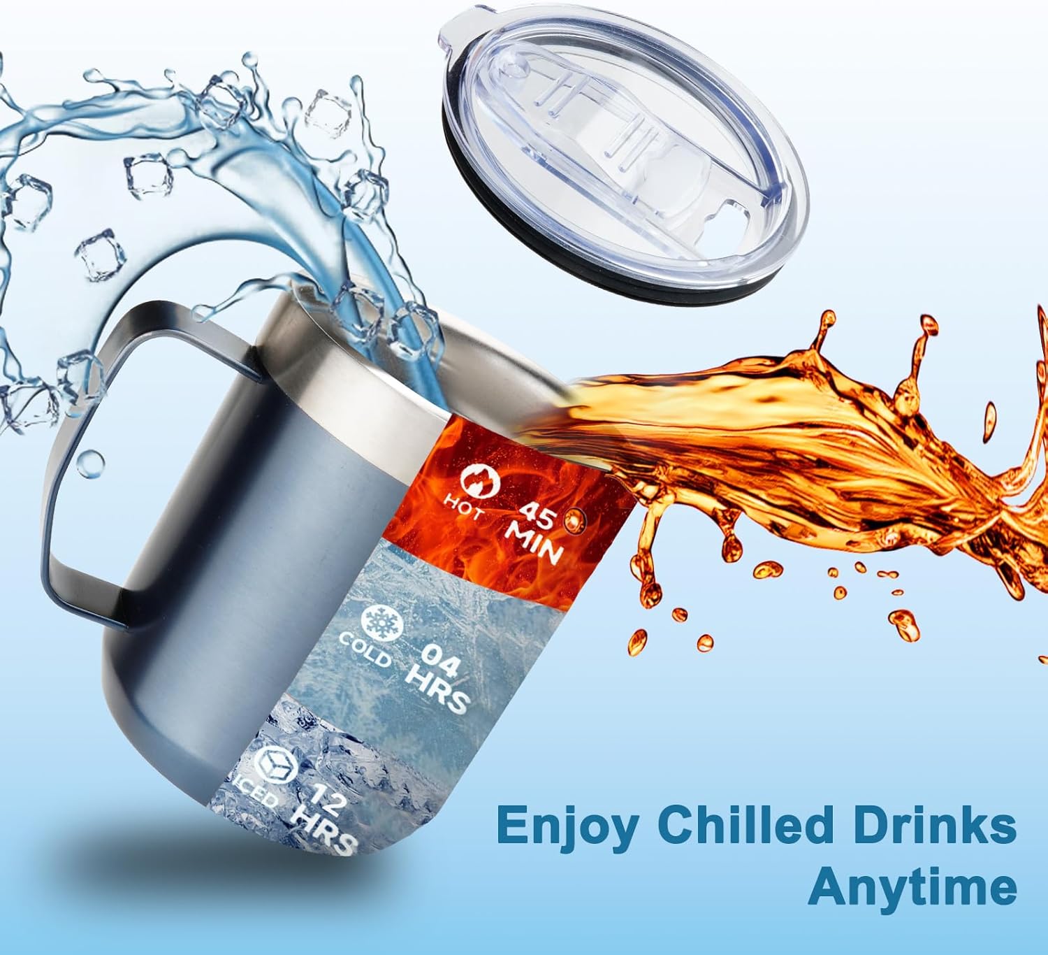 Replacement Lids Compatible with Stanley 12 oz & 24oz Camp Mug, 2Pack Leak Proof Cup Insulated Lids for Stainless Steel Coffee Mug（Cups NOT Included） - Image 5