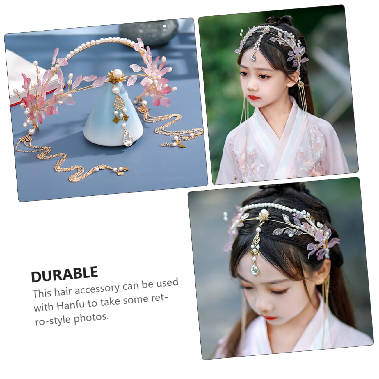 Mikinona Chinesischer Hanfu Kopfschmuck Vintage aus Legierung Retro mit Langen Quasten Elegantes Haaraccessoire für Frauen Geeignet für Alltag und Geschenk