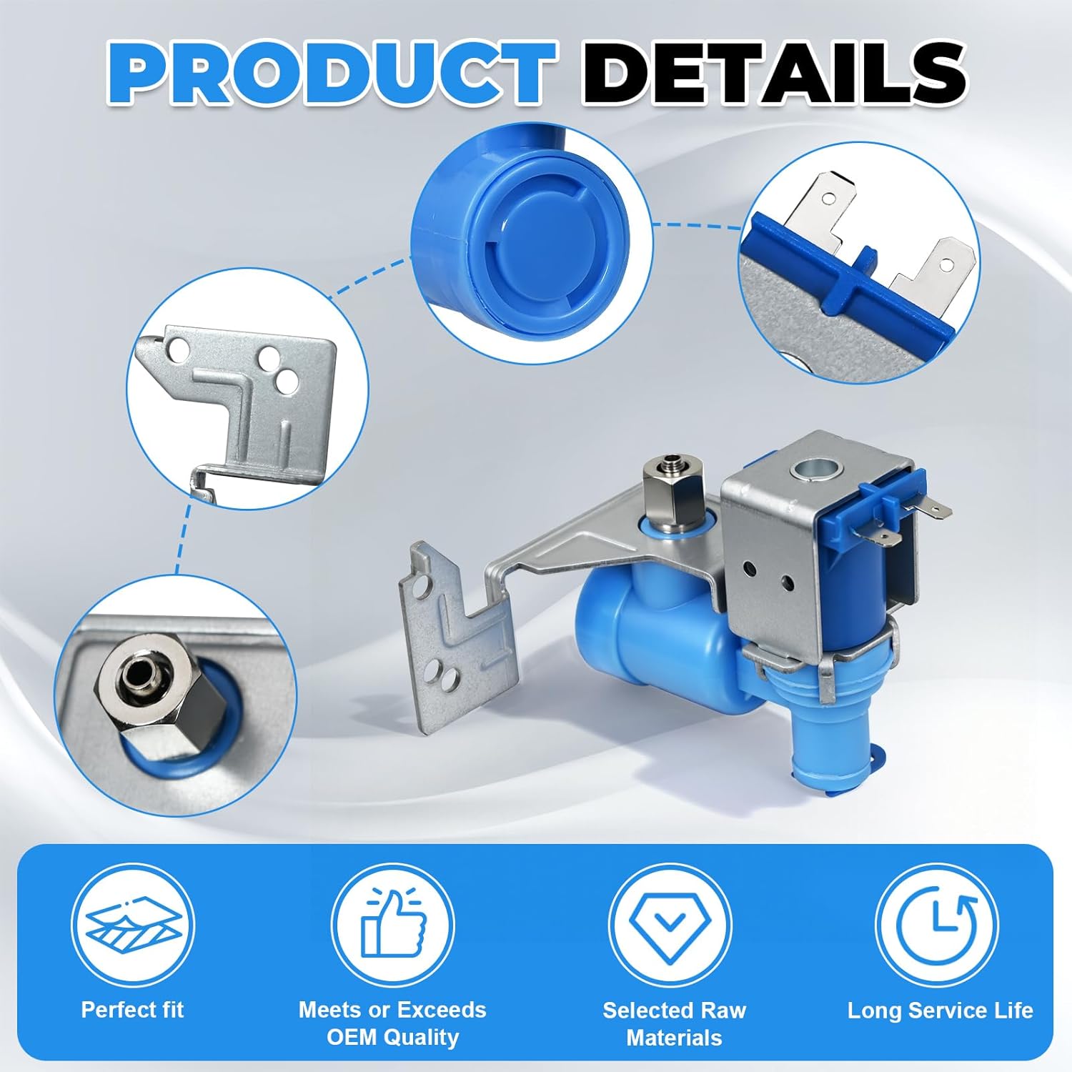 DA62-01477A 2024602 Refrigerator Water Inlet Valve Replacement Compatible with Samsung, Replaces AP4324692, EAP4146610, PS4146610