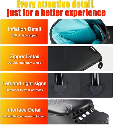 Miniatura 6 de SLOTHMORE Masajeador de piernas con masajeador de compresión de aire térmico para circulación muscular, relajación y recuperación muscular,