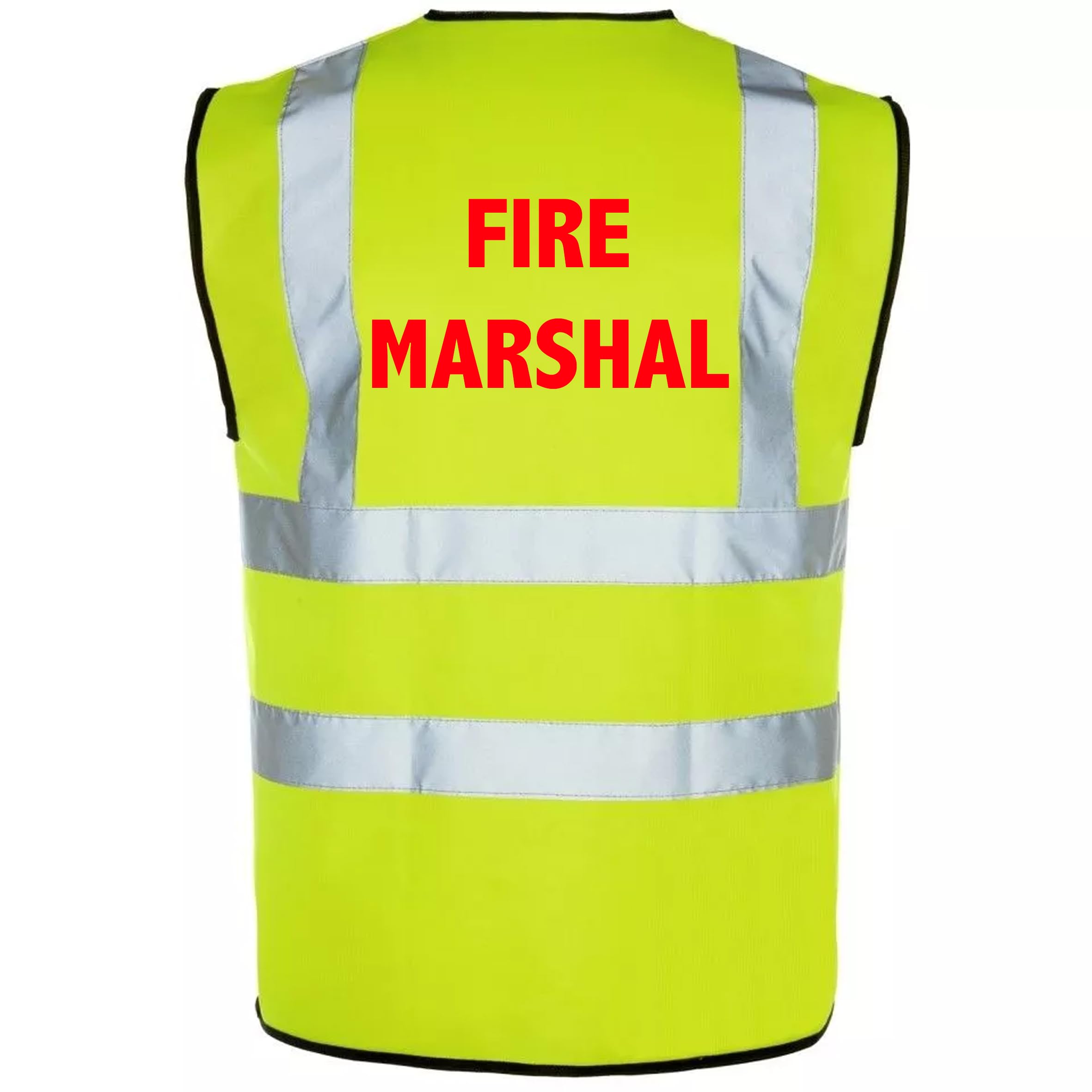 Apm Apparel Fire Marshal Yellow Hi Vis Viz Reflective Safety Vest - High Visibility, Extra Large