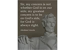 On God's Side - Abraham Lincoln Patriotic Wall Art Poster