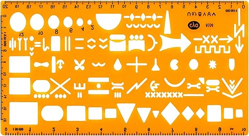 Gotical NATO Military Map Reading Templates Flexible Plastic Soldier Outdoor Map Reading (Pack of 1 - NATO Standard Graph)