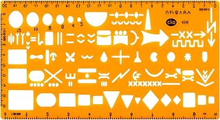 Gotical NATO Military Map Reading Templates: Flexible Plastic Soldier Outdoor Map Reading (Pack of 1 - NATO Standard Graph)