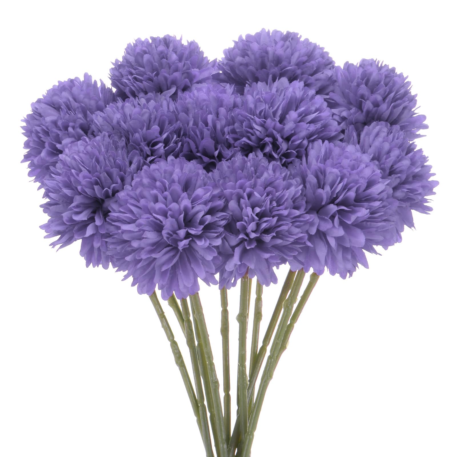 M METERXITY 12-Pack Artificial Chrysanthemum Ball Flowers