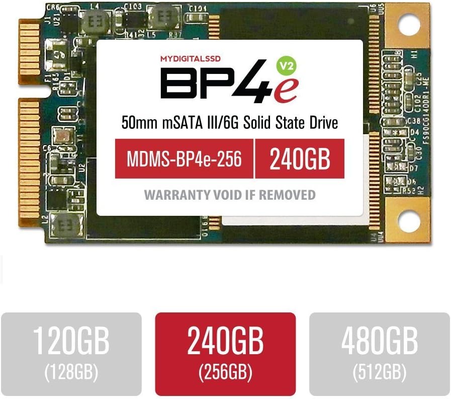 MyDigitalSSD 240GB 50mm BP4 Eco mSATA SSD SATA 6G - MDMS-BP4e-256