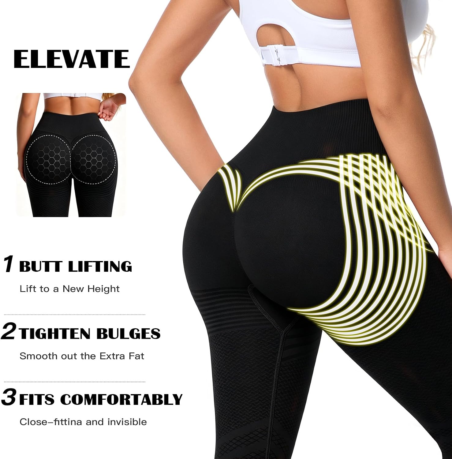 Compression Leggings for Women,High Waisted Resistance Band Leggings,Workout Squat Proof Yoga Activewear Leggings
