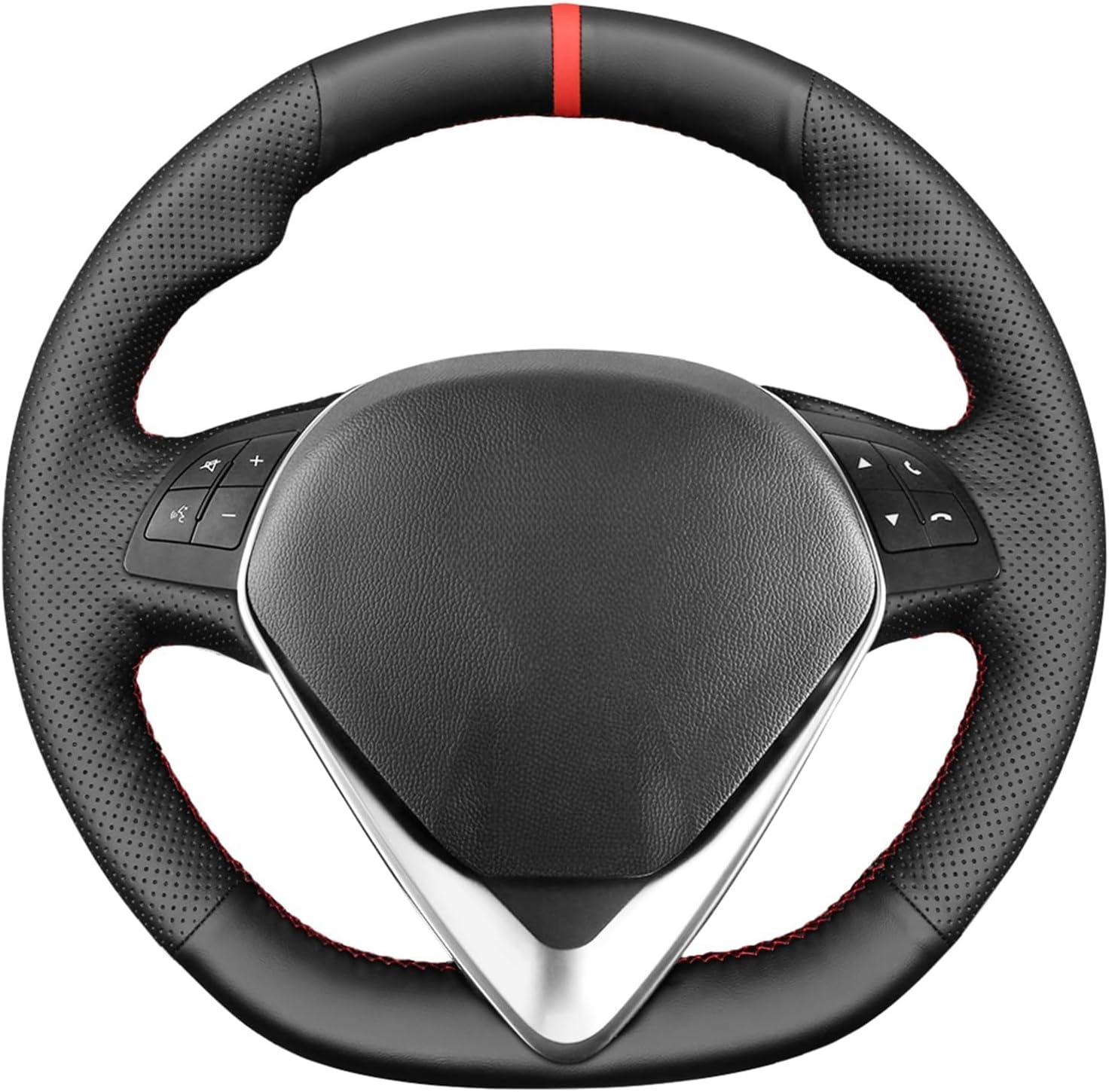 MEWANT Car Steering Wheel Cover for Alfa Romeo Giulietta/MiTo Hand-Stitched Car Steering Wrap